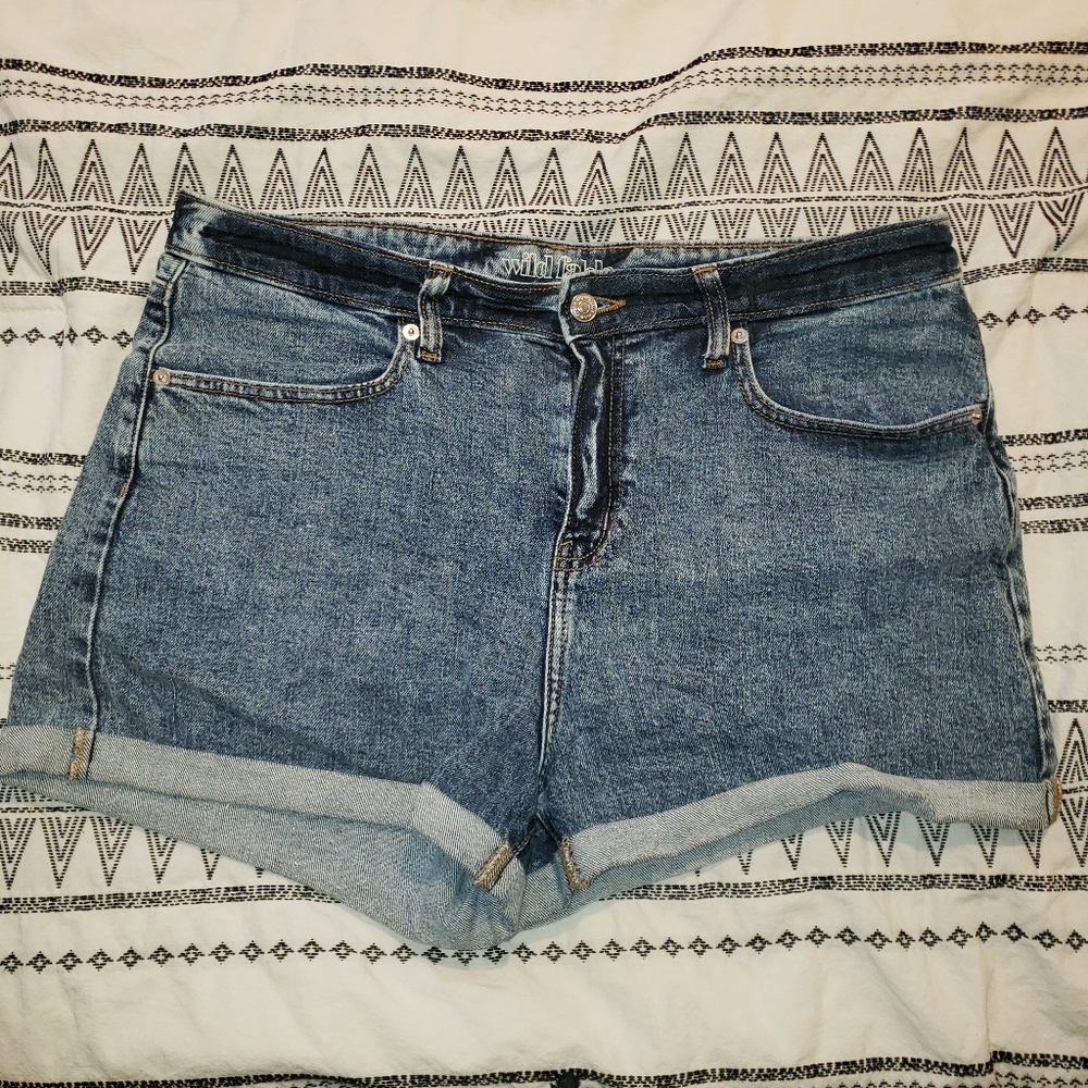 High-rise Jean shorts